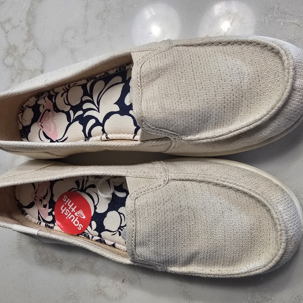 Women's Cream Slip-On Shoes